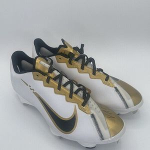 Nike React Vapor Ultrafly Elite 4 White Gold Baseball Cleats DA0701-106 Sz 13